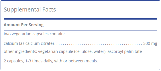 Calcium (citrate) #180 capsules